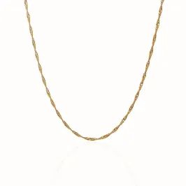 Corrente Singapura 0,25mm 45cm Banhada a Ouro