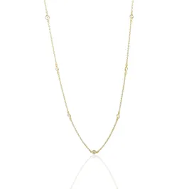 Colar Mini Zirconia Redonda 80cm