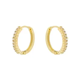 Argola Click Pedra de Zircônia M