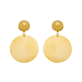 Brinco chapa redonda trabalhada