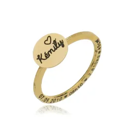 Anel Personalizado Nome e Escritas