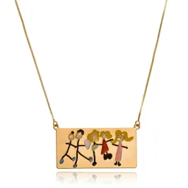 Colar Personalizado Desenho igual ao da criança