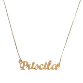 Colar Personalizado Nome Banhado a Ouro