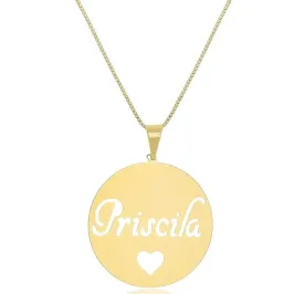 Pingente Escrita Vazada