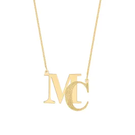 Colar Personalizado 2 Iniciais com Detalhe Diamantado