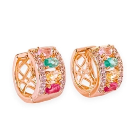 Brinco Argola Candy Cravejada