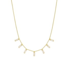 Colar Choker Zircônias em Carrê