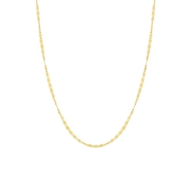 Corrente Chapinha Achatada Banhada a Ouro