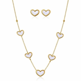 Conjunto Á Prova D'agua Coração Madrepérola