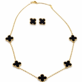 Conjunto Á Prova D'agua Trevo Preto