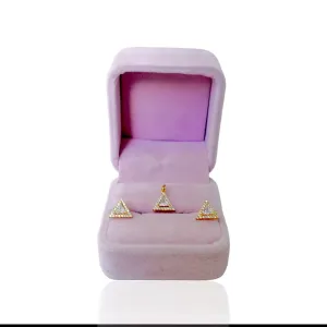 Conjunto Mini Triângulo Cravejado