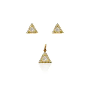 Conjunto Mini Triângulo Cravejado