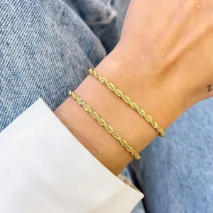 Pulseira Cordão Baiano 4mm 18cm