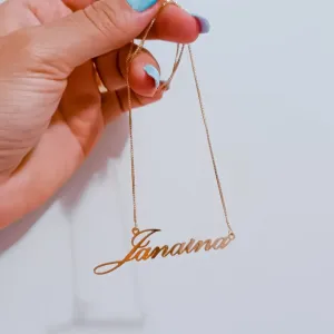 Colar Personalizado Nome Banhado a Ouro