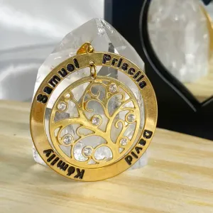 Colar Mandala Árvore da Família Personalizada