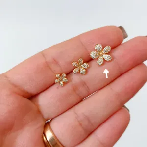 Brinco Flores Cravejadas G