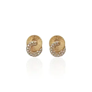 Brinco Elos Cravejados Banhado a Ouro