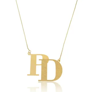 Colar 2 Iniciais com Detalhe Personalizado