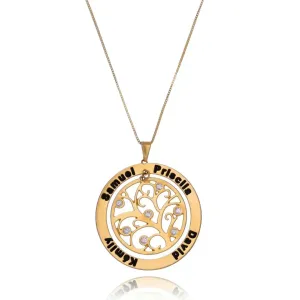 Colar Mandala Árvore da Família Personalizada