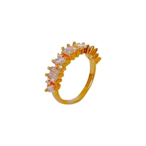 Anel Baguetes Zirconias