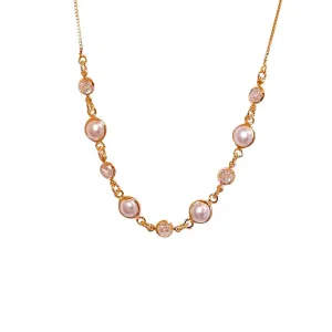 Colar Pérolas Cascata com Zircônias