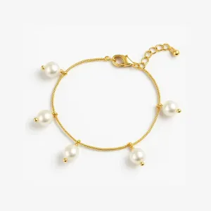 Pulseira Pérolas Penduradas