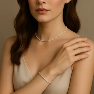 Choker de Zircônias Riviera Transparente