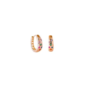 Brinco Argola Oval Colorida P