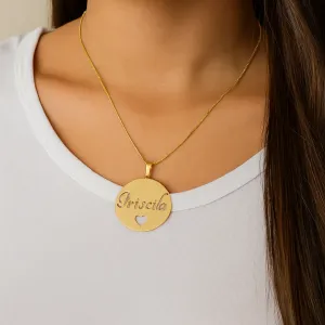 Pingente Escrita Vazada
