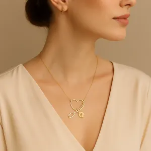 Colar Personalizado Área da Saúde Banhado a Ouro