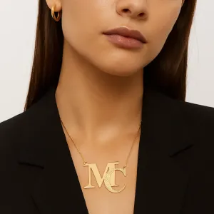 Colar Personalizado 2 Iniciais com Detalhe Diamantado