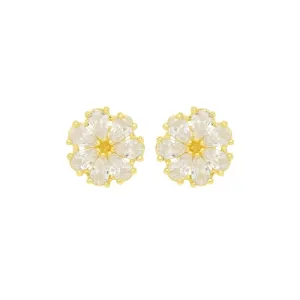Brinco Flores Zircônias
