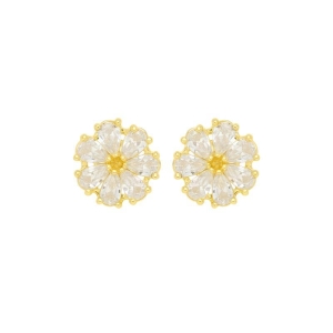 Brinco Flores Zircônias