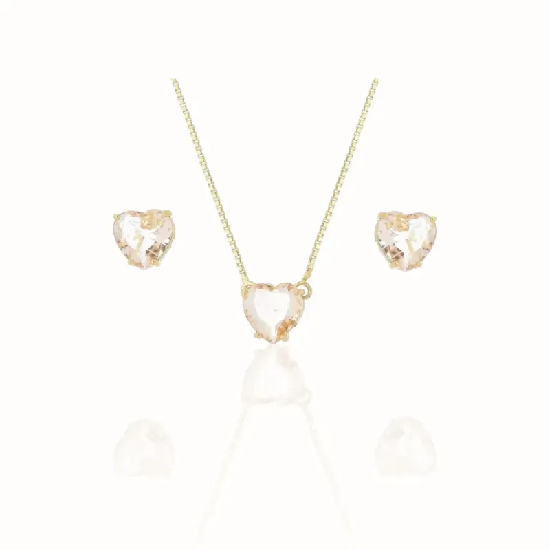 Conjunto Coração Zirconia
