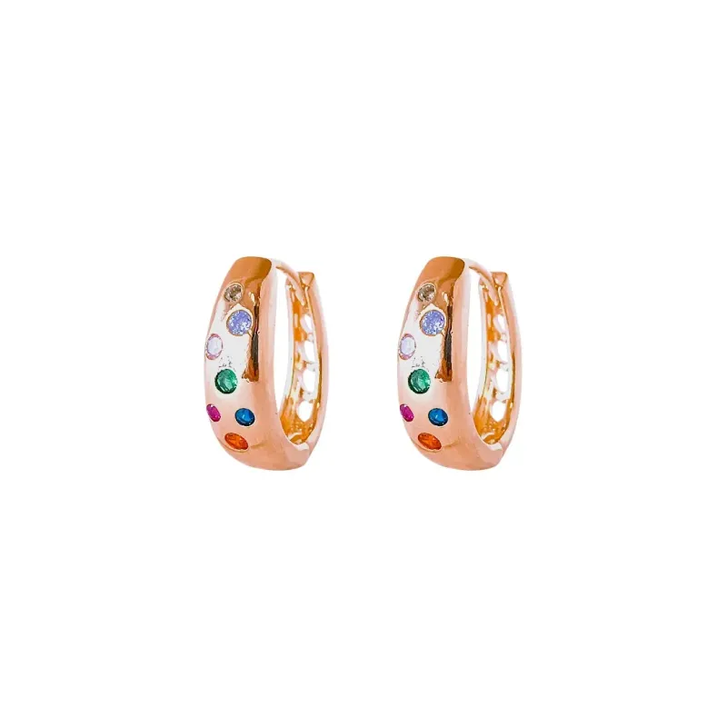 Brinco Argola Oval Colorida G