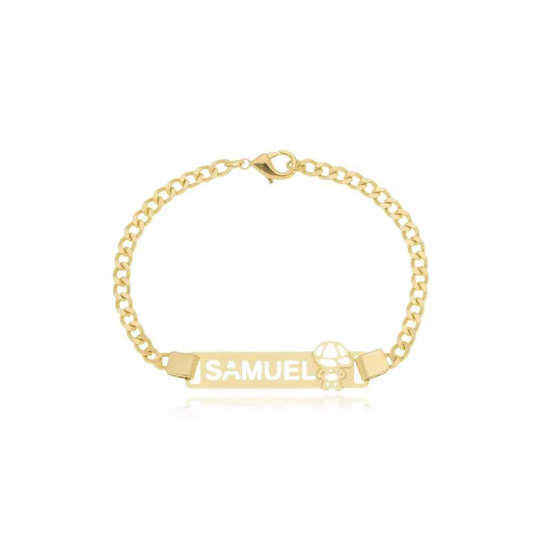 Pulseira Personalizada Infantil Detalhe Vazado