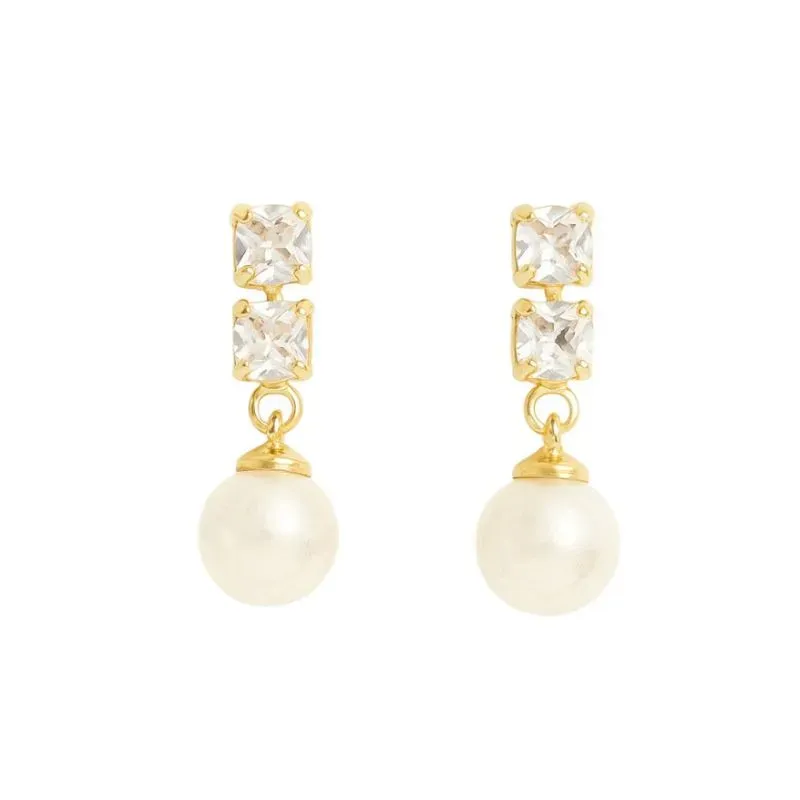 Brinco Base de Zircônias e Pérolas