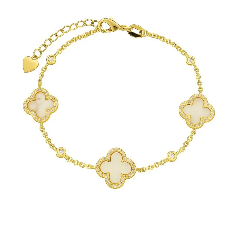 Pulseira Trevos em Madrepérola