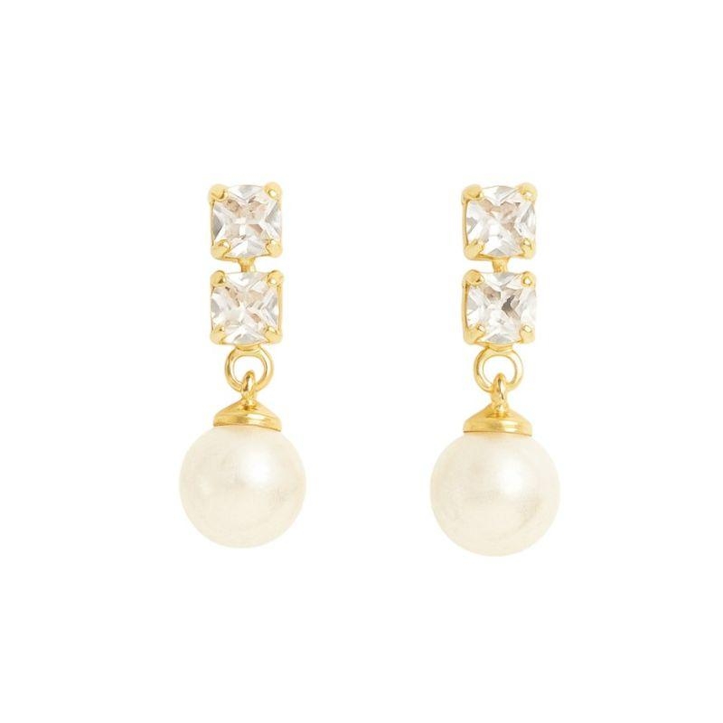 Brinco Base de Zircônias e Pérolas