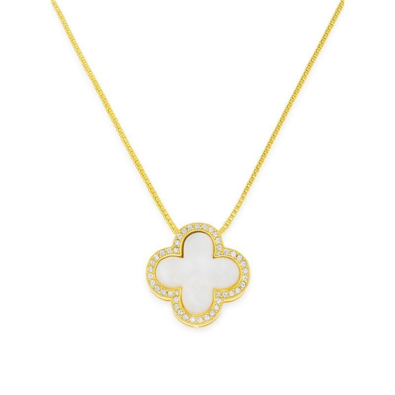 Colar Trevo em Madrepérola