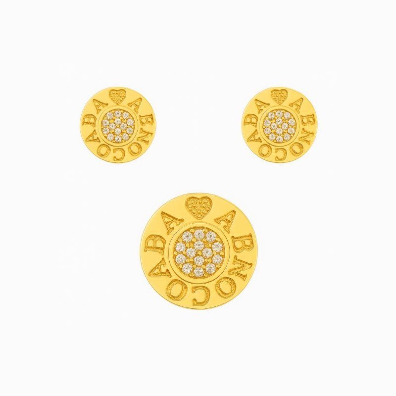 Conjunto Abençoada Pingente e Brincos