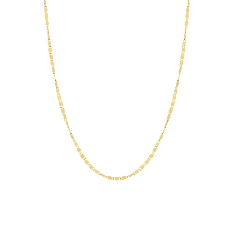 Corrente Chapinha Achatada Banhada a Ouro