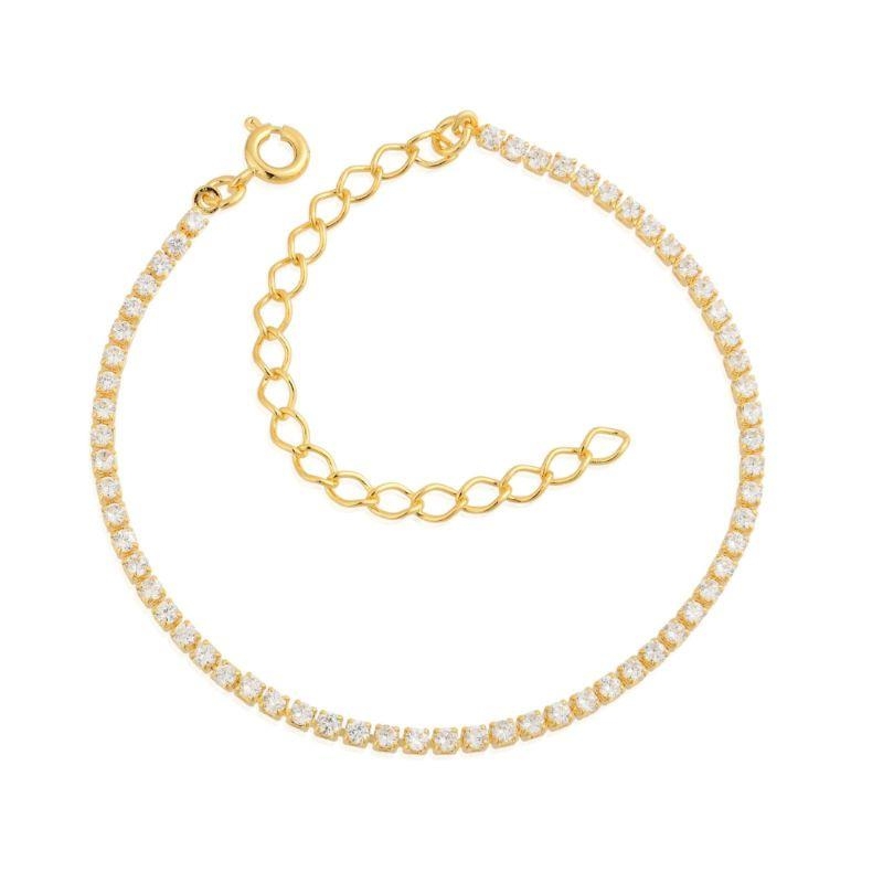 Pulseira Riviera Zirconia 2mm Transparente