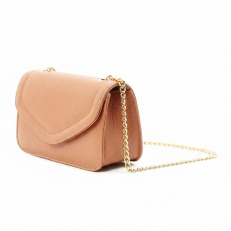 Bolsa Envelope Marrom Claro Couro Legítimo