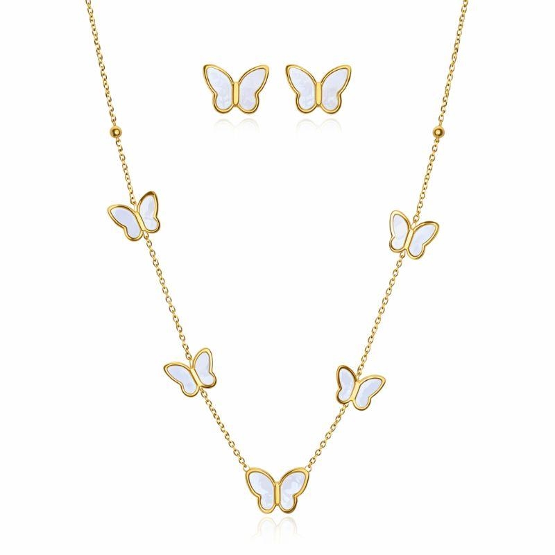 Conjunto Á Prova D'agua Borboleta Madrepérola