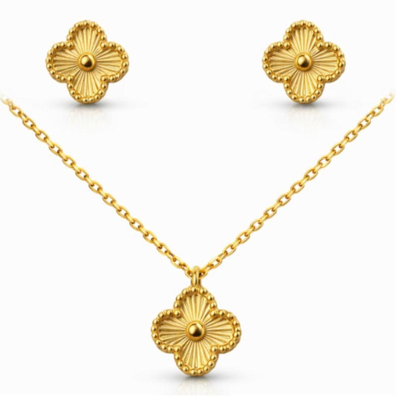 Conjunto Á Prova D'Agua Trevo Dourado