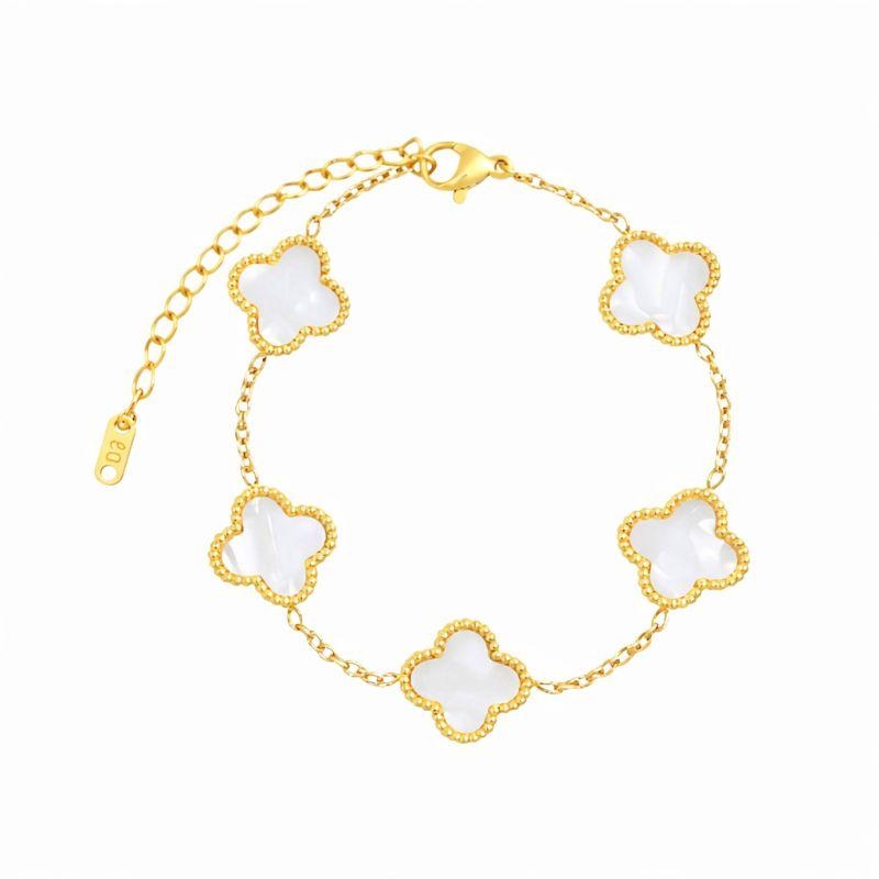 Pulseira Á Prova D'agua Trevo Madrepérola