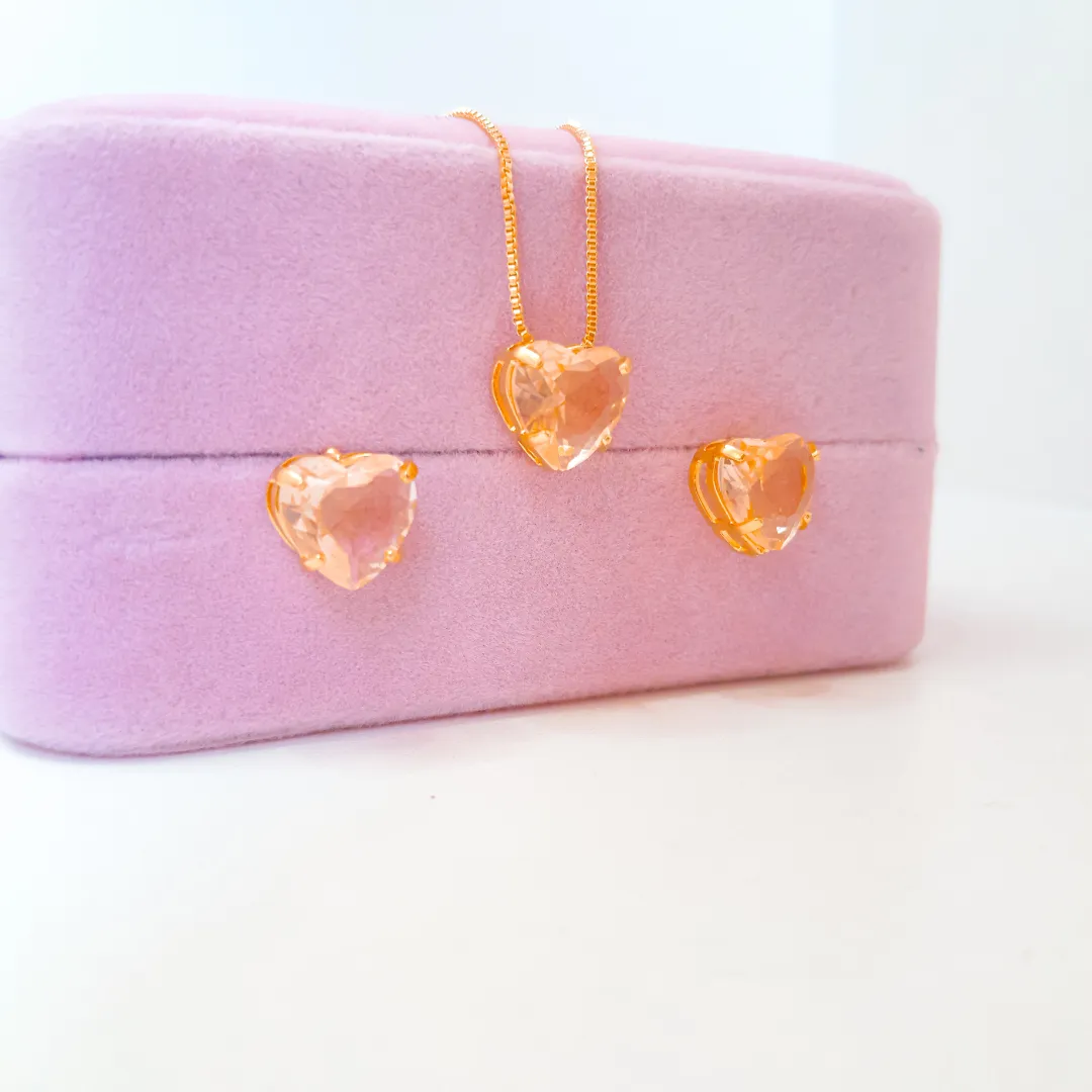 Conjunto Coração Zirconia