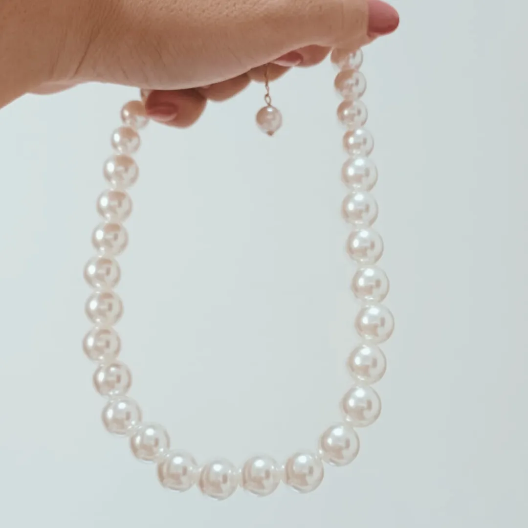 Colar Maxi Pérolas 45cm