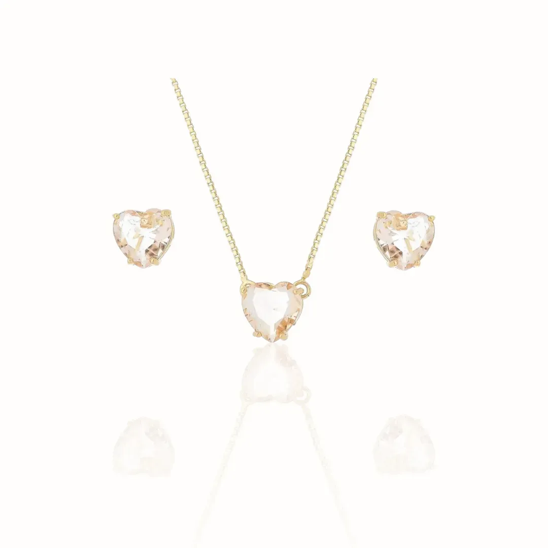 Conjunto Coração Zirconia